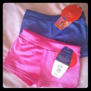 New Lot of 2 Danskin sz 4/5 gymnastics shorts